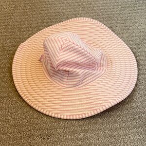 Ruffle Butts Pink and White Striped Kids Hat